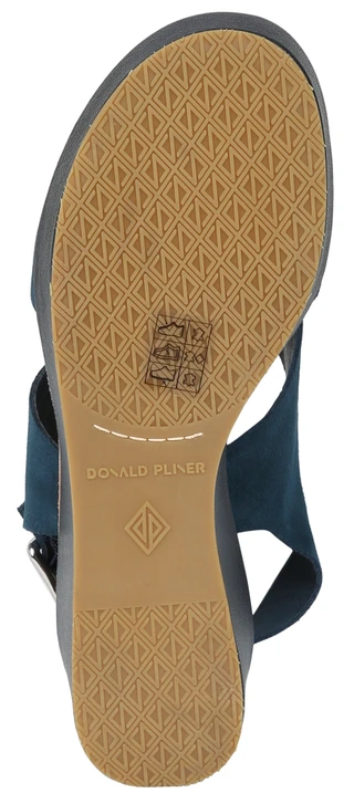 Thumbnail 2: DONALD PLINER Womens Navy Cut Out Upper Wedge Sandals 