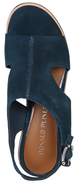 Thumbnail 6: DONALD PLINER Womens Navy Cut Out Upper Wedge Sandals 