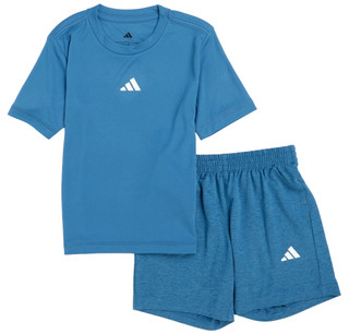 Thumbnail 1: Adidas Boy's Short Sleeve Logo Tee Short Set 