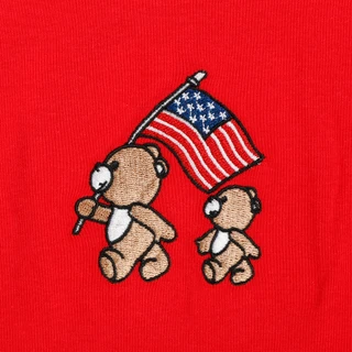 Thumbnail 2: No Comment Girl's Short Sleeve Americana Bears Tee 
