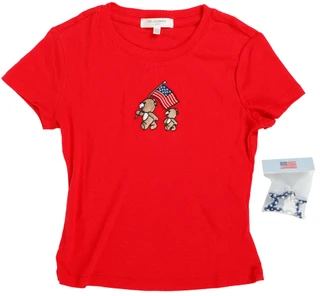 Thumbnail 1: No Comment Girl's Short Sleeve Americana Bears Tee 