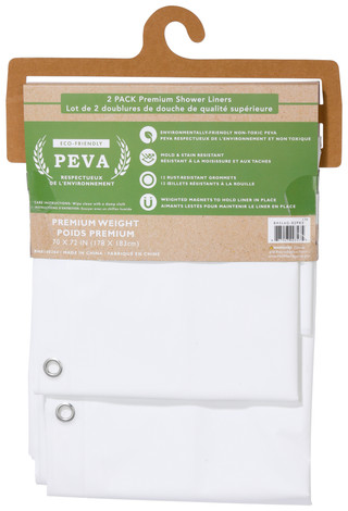 Thumbnail 3: Peva 2 Pk Shower Curtain Liners  