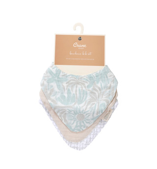 Thumbnail 1: CRANE BABY 3 Pk Bandana Bib Set 