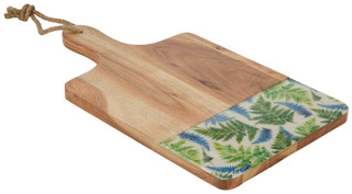 Thumbnail 2: Boston International 16x9 Arwea Mango Wood & Enamel Cutting Board 
