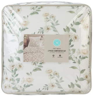 Thumbnail 1: Martha Stewart Full/Queen Size 3 Pc Hazel Floral Comforter Set 