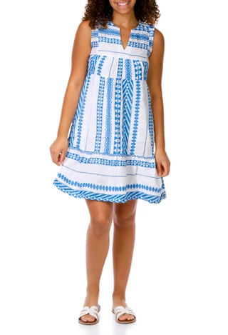 Thumbnail 1: Dash Women's Sleeveless Directional Stripe Dress 