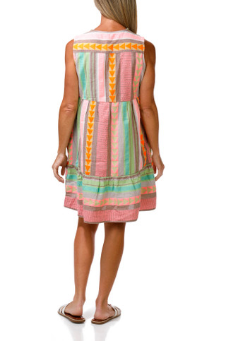 Thumbnail 3: Dash Women's Sleeveless Directional Stripe Dress 