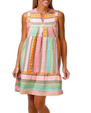 Thumbnail 4: Dash Women's Sleeveless Directional Stripe Dress 