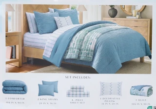 Thumbnail 5: Home & Harbor 9 Pc Comforter Set 