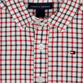 Thumbnail 5: Tommy Hilfiger Toddler Boy's Short Sleeve Plaid Button Down Top Short Set 