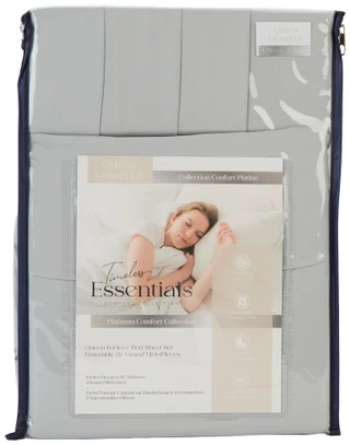 Thumbnail 1: Timeless Essentials Queen Grand Lit 6 Pc Bed Sheet Set 