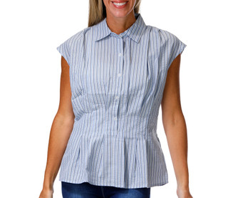 Thumbnail 1: MAX STUDIO Women's Short Sleeve Collared Button Down Shirt 