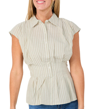 Thumbnail 3: MAX STUDIO Women's Short Sleeve Collared Button Down Shirt 