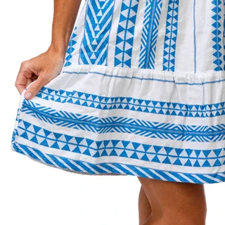 Thumbnail 6: Dash Women's Short Sleeve Directional Stripe Dress 