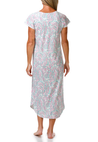 Thumbnail 3: Miss Elaine Women's Short Sleeve Sleep Dress 