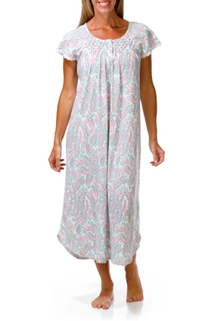 Thumbnail 1: Miss Elaine Women's Short Sleeve Sleep Dress 