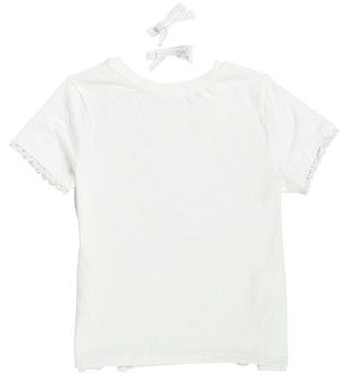 Thumbnail 2: B TWEEN Girl's Short Sleeve Crochet Hearts Tee 