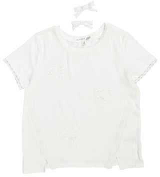 Thumbnail 1: B TWEEN Girl's Short Sleeve Crochet Hearts Tee 