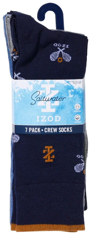 Thumbnail 1: IZOD Men's 7 PK Crew Socks 