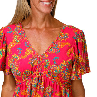 Thumbnail 3: HARLOW & ROSE Women's Flutter Sleeve Maxi Dress 