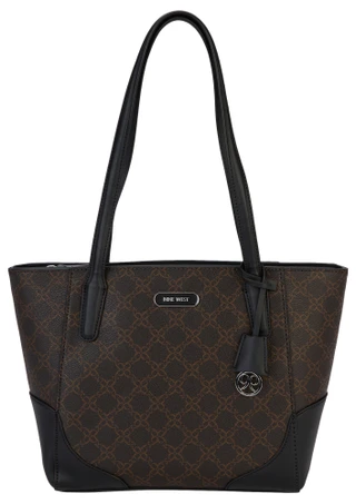Thumbnail 1: NINE WEST Faux Leather Logo Satchel  