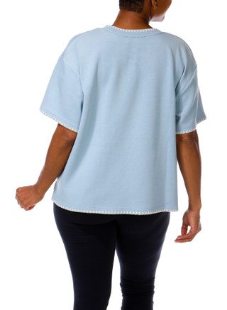 Thumbnail 5: MAGASCHONI Women's Plus Whipstitch Trim Top  