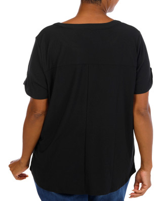 Thumbnail 2: Late August Women's Plus Quartet Button Top  