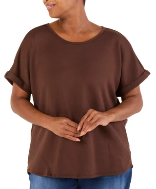 Thumbnail 1: Fair Haven Women's Plus Solid Top 