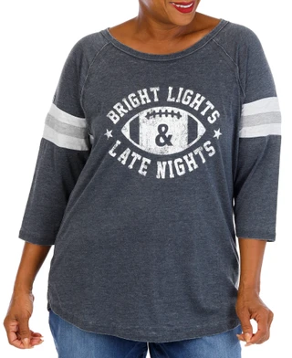 Thumbnail 1: Sable Sky Women's Plus Football Tee  