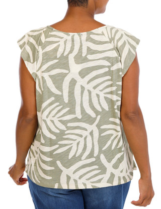 Thumbnail 2: Sanctuary Women's Plus Palm Leaf Top  