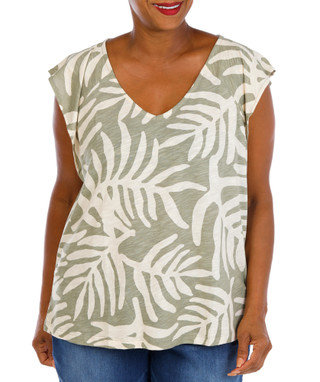 Thumbnail 1: Sanctuary Women's Plus Palm Leaf Top  