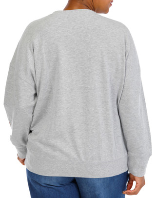 Thumbnail 2: Sable Sky Women's Plus Embroidered Football Sweatshirt  