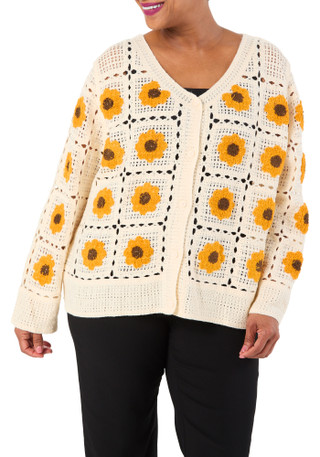 Thumbnail 1: Anneliese Women's Plus Floral Cardigan  