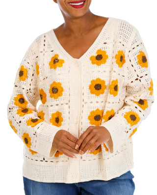 Thumbnail 2: Anneliese Women's Plus Floral Cardigan  