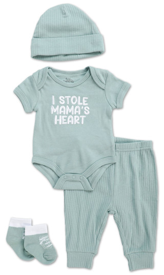 Thumbnail 1: Baby Essentials Baby Boys 4 Pc Pants Set 