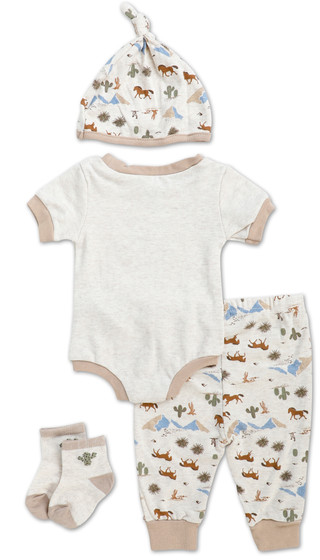 Thumbnail 2: Baby Essentials Baby Boys 4 Pc Pants Set  