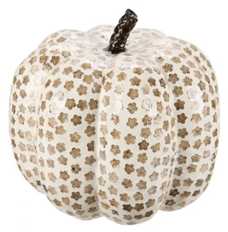 Thumbnail 2: Heritage Home 12 in Handmade Capiz Halloween Pumpkin Decor 
