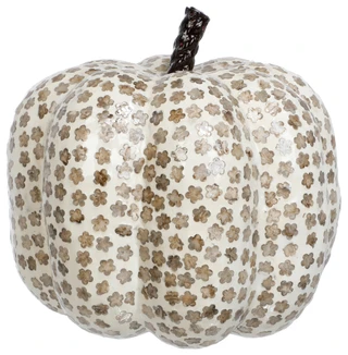 Thumbnail 1: Heritage Home 12 in Handmade Capiz Halloween Pumpkin Decor 