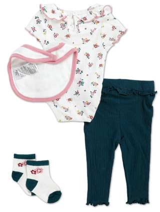 Thumbnail 2: Baby Essentials Baby Girls 4 Pc Pants Set 