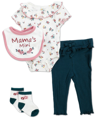 Thumbnail 1: Baby Essentials Baby Girls 4 Pc Pants Set 