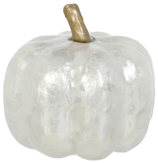 Thumbnail 1: Autumn Grove 9 in Handmade Capiz Harvest Pumpkin Decor 