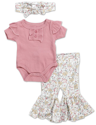 Thumbnail 1: Baby Essentials Baby Girls 3 Pc Pants Set  
