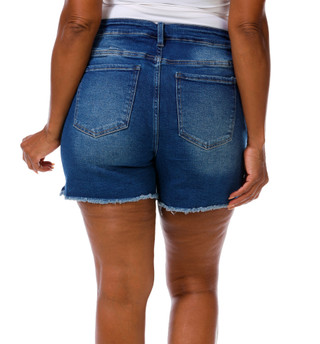 Thumbnail 4: Royalty by YMI Women's Plus Denim Shorts  