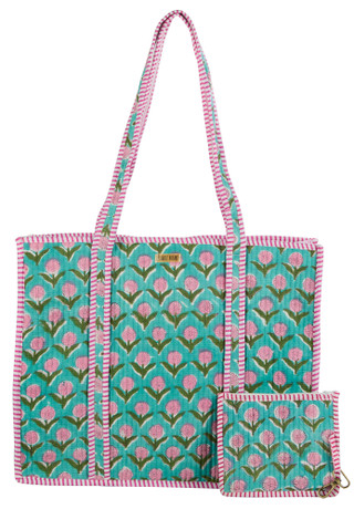Thumbnail 1: Haute Dreamz Jaipur Quilted Tote  