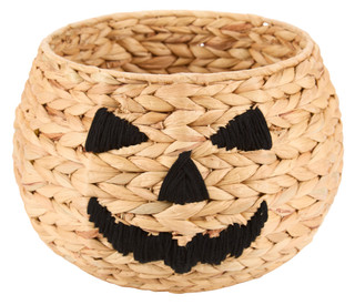 Thumbnail 1: Magical Season 9 in Handmade Woven Jack-O-Lantern Halloween Candy Basket 