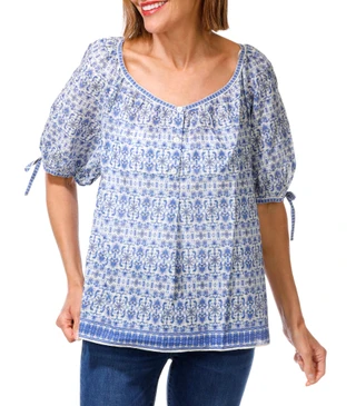 Thumbnail 1: MAX STUDIO Women's Quarter Button Top  
