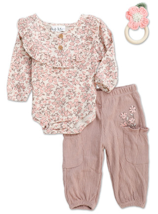 Thumbnail 1: Nicole Miller Baby Girls 3 Pc Pants Set  