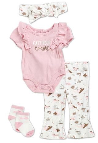Thumbnail 1: Baby Essentials Baby Girls 4 Pc Pants Set 