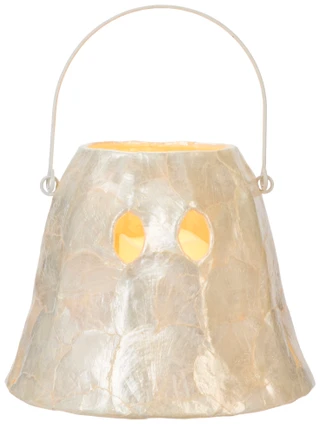Thumbnail 1: Magical Season 8 in Handmade Capiz Ghost with Handle & LED Candle 