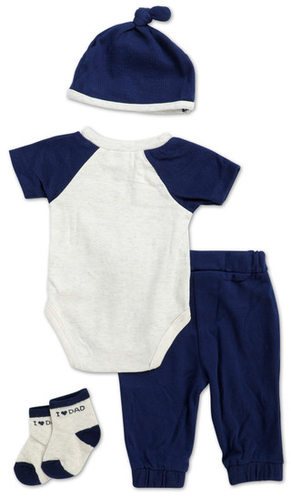 Thumbnail 2: Baby Essentials Baby Boys 4 Pc Pants Set 